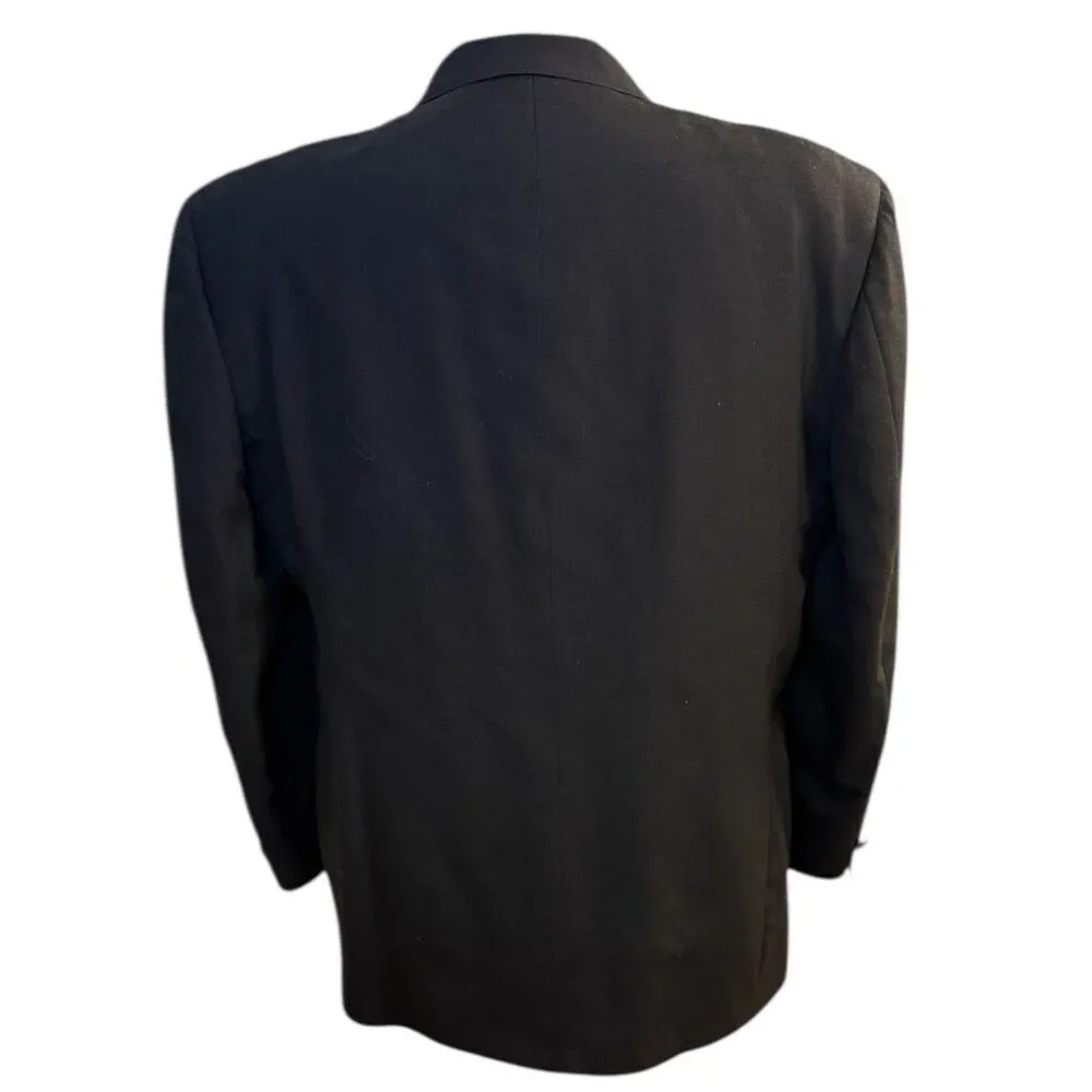 Barry Manufacturing Wool Tuxedo Jacket 42R Pants 39 Black Satin Trim Occasion Fo